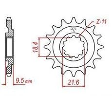 REŤAZOVÉ KOLIESKO PRE SEKUNDÁRNE REŤAZY TYPU 520, JT - ANGLICKO (13 ZUBOV)