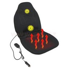 VYHŘÍVANÝ POTAH SEDAČKY S MASÁŽÍ, 2 INTENZITY MASÍROVÁNÍ, NAPÁJENÍ 12V (PŘIPOJENÍ DO ZAPALOVAČE) ČERNÝ