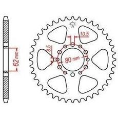 OCEĽOVÁ ROZETA PRE SEKUNDÁRNE REŤAZY TYPU 520, JT - ANGLICKO (45 ZUBOV)