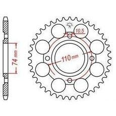 OCEĽOVÁ ROZETA PRE SEKUNDÁRNE REŤAZY TYPU 530, JT - ANGLICKO (41 ZUBOV)