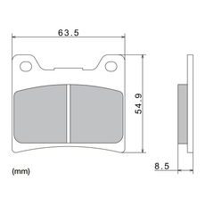 BRZDOVÉ DOŠTIČKY, NISSIN (SEMI-METALICKÁ ZMES) 2 KS V BALENIE