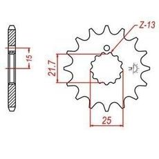REŤAZOVÉ KOLIESKO PRE SEKUNDÁRNE REŤAZY TYPU 630, JT - ANGLICKO (16 ZUBOV)