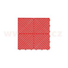 PLASTOVÁ DLAŽDICE ŽEBROVANÁ 40X40X1,8 CM PVC (ČERVENÁ)