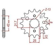 REŤAZOVÉ KOLIESKO PRE SEKUNDÁRNE REŤAZY TYPU 530, JT - ANGLICKO (15 ZUBOV)