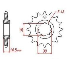 REŤAZOVÉ KOLIESKO PRE SEKUNDÁRNE REŤAZY TYPU 525, JT - ANGLICKO (14 ZUBOV)