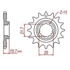 REŤAZOVÉ KOLIESKO PRE SEKUNDÁRNE REŤAZY TYPU 525, JT - ANGLICKO (15 ZUBOV)