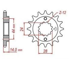 REŤAZOVÉ KOLIESKO PRE SEKUNDÁRNE REŤAZY TYPU 525, JT - ANGLICKO (15 ZUBOV)