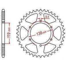 OCEĽOVÁ ROZETA PRE SEKUNDÁRNE REŤAZY TYPU 520, JT - ANGLICKO (48 ZUBOV)