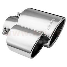 KONCOVKA VÝFUKU NEREZOVÁ ZDVOJENÁ (L) KULATÁ, VNĚJŠÍ PRŮMĚR 90X76MM, DÉLKA 180MM, VNITŘNÍ PRŮMĚR 45-58MM ASSO