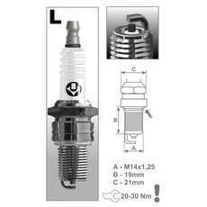 ZAPAĽOVACIE SVIEČKA LR12C RAD SUPER, BRISK - ČESKÁ REPUBLIKA