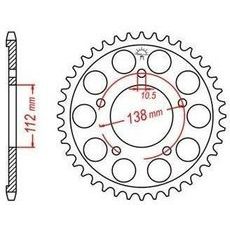 OCEĽOVÁ ROZETA PRE SEKUNDÁRNE REŤAZY TYPU 532 JT - ANGLICKO (48 ZUBOV)