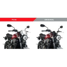 PLEXI NA MOTORKU PUIG FRONTAL PLATE 3593P STRIEBORNÁ