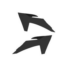 SPOJLERY CHLADIČA KTM, RTECH (ČIERNE, PÁR)