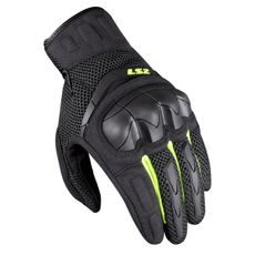 LS2 KUBRA MAN GLOVES ANTHRACITE H-V YELLOW
