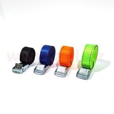 UPÍNACÍ POPRUH S RYCHLOUPÍNACÍ SPOJKOU 25 MM, 250 KG, RŮZNÉ DÉLKY 3 M, 2,5 M, 2 M, 1 M, SADA 4 KS