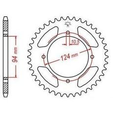 OCEĽOVÁ ROZETA PRE SEKUNDÁRNE REŤAZY TYPU 530, JT - ANGLICKO (34 ZUBOV)
