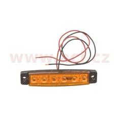 POZIČNÍ SVĚTLO 9,5*2[CM] ORANŽOVÉ 12/24V (6 LED DIOD) S 30 CM KABELEM TRUCK L-P