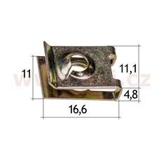 KOVOVÁ PŘÍCHYTKA S VNITŘNÍM ZÁVITEM, POZINK (SADA 10 KS)