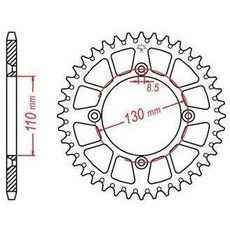 DURALOVÁ ROZETA PRE SEKUNDÁRNE REŤAZY TYPU 420, JT - ANGLICKO (51 ZUBOV)