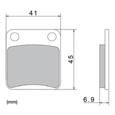 BRZDOVÉ DOŠTIČKY, NISSIN (SEMI-METALICKÁ ZMES) 2 KS V BALENIE