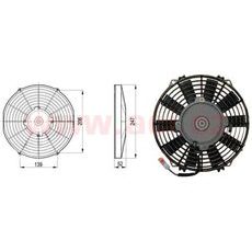 SAHARA UNIVERZÁLNÍ 24 V, VNĚJŠÍ PRŮMĚR 247 MM, PRŮMĚR VRTULE 225 MM, TLOUŠŤKA 52 MM, 3,5 A, PROUD VZDUCHU 1060 M3/H, SÁNÍ