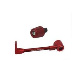 LEVER GUARD ACCOSSATO WITH RED HOSE AND JOINT LEFT, ALUMINIUM