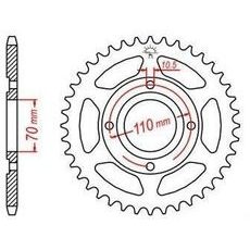 OCEĽOVÁ ROZETA PRE SEKUNDÁRNE REŤAZY TYPU 520, JT - ANGLICKO (44 ZUBOV)