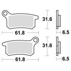BRZDOVÉ DOŠTIČKY, BRAKING (SINTEROVÁ ZMES CM44) 2 KS V BALENIE
