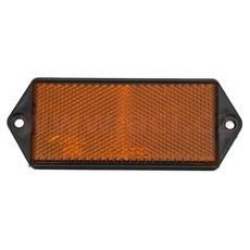 UNIVERZÁLNÍ ODRAZKA OBDÉLNÍK, S DRŽÁKEM K UCHYCENÍ NA DVA ŠROUBY, ORANŽOVÁ (127X51 MM)