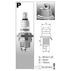 ZAPAĽOVACIE SVIEČKA P18Y RAD CLASSIC, BRISK - ČESKÁ REPUBLIKA