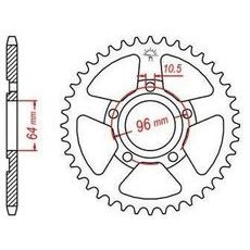 OCEĽOVÁ ROZETA PRE SEKUNDÁRNE REŤAZY TYPU 428, JT - ANGLICKO (50 ZUBOV)