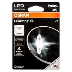 OSRAM ŽÁROVKA LED LEDRIVING SL C5W DÉLKA 41 MM STUDENĚ BÍLÁ 6000K 12V JEDEN KUS V BALENÍ