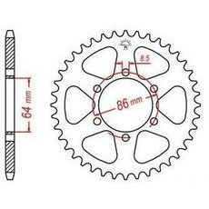 OCEĽOVÁ ROZETA PRE SEKUNDÁRNE REŤAZY TYPU 428, JT - ANGLICKO (50 ZUBOV)