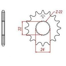 REŤAZOVÉ KOLIESKO PRE SEKUNDÁRNE REŤAZY TYPU 520, JT - ANGLICKO (17 ZUBOV)
