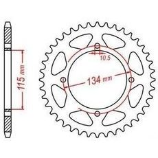 OCEĽOVÁ ROZETA PRE SEKUNDÁRNE REŤAZY TYPU 520, JT - ANGLICKO (50 ZUBOV)
