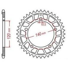 DURALOVÁ ROZETA PRE SEKUNDÁRNE REŤAZY TYPU 525, JT - ANGLICKO (43 ZUBOV)