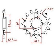 REŤAZOVÉ KOLIESKO PRE SEKUNDÁRNE REŤAZY TYPU 630, JT - ANGLICKO (16 ZUBOV)
