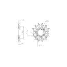 REŤAZOVÉ KOLIESKO PRE SEKUNDÁRNE REŤAZE TYPU 520, SUNSTAR (16 ZUBOV)