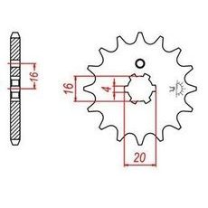 REŤAZOVÉ KOLIESKO PRE SEKUNDÁRNE REŤAZY TYPU 420, JT - ANGLICKO (12 ZUBOV)