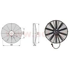 SAHARA UNIVERZÁLNÍ 12 V, VNĚJŠÍ PRŮMĚR 414 MM, PRŮMĚR VRTULE 385 MM, TLOUŠŤKA 52 MM, 7,5 A, PROUD VZDUCHU 2200 M3/H, SÁNÍ