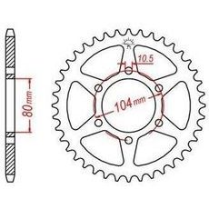 OCEĽOVÁ ROZETA PRE SEKUNDÁRNE REŤAZY TYPU 630, JT - ANGLICKO (37 ZUBOV)