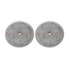 UNIVERZÁLNÍ ODRAZKA KULATÁ S OTVOREM PRO UCHYCENÍ, BÍLÁ (PRŮMĚR 50 MM) 2 KS