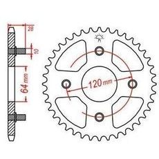 OCEĽOVÁ ROZETA PRE SEKUNDÁRNE REŤAZY TYPU 520, JT - ANGLICKO (41 ZUBOV)