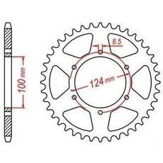 OCEĽOVÁ ROZETA PRE SEKUNDÁRNE REŤAZY TYPU 520, JT - ANGLICKO (37 ZUBOV)
