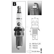 ZAPAĽOVACIE SVIEČKA BR14YS-9 RAD SUPER, BRISK - ČESKÁ REPUBLIKA