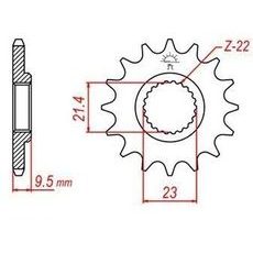 REŤAZOVÉ KOLIESKO PRE SEKUNDÁRNE REŤAZY TYPU 520, JT - ANGLICKO (15 ZUBOV)