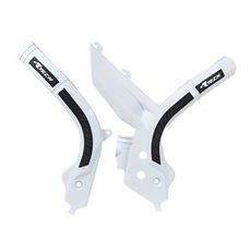 PROTEKTORY RÁMU KTM, RTECH (SADA, BIELO-ČIERNE)