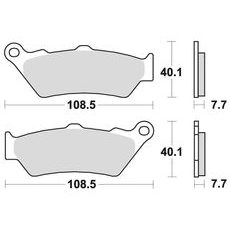 BRZDOVÉ DOŠTIČKY, BRAKING (SINTEROVÁ ZMES CM55) 2 KS V BALENIE