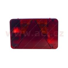 ZADNÍ SVĚTLO UNIVERZÁLNÍ OBDÉLNÍKOVÉ 220*140*60[MM] S VÝSTRAŽNÝM TROJÚHELNÍKEM, MLHOVKOU A OSVĚTLENÍM SPZ TRUCK L