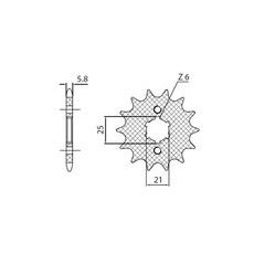 REŤAZOVÉ KOLIESKO PRE SEKUNDÁRNE REŤAZY TYPU 520, BRAKING (13 ZUBOV)